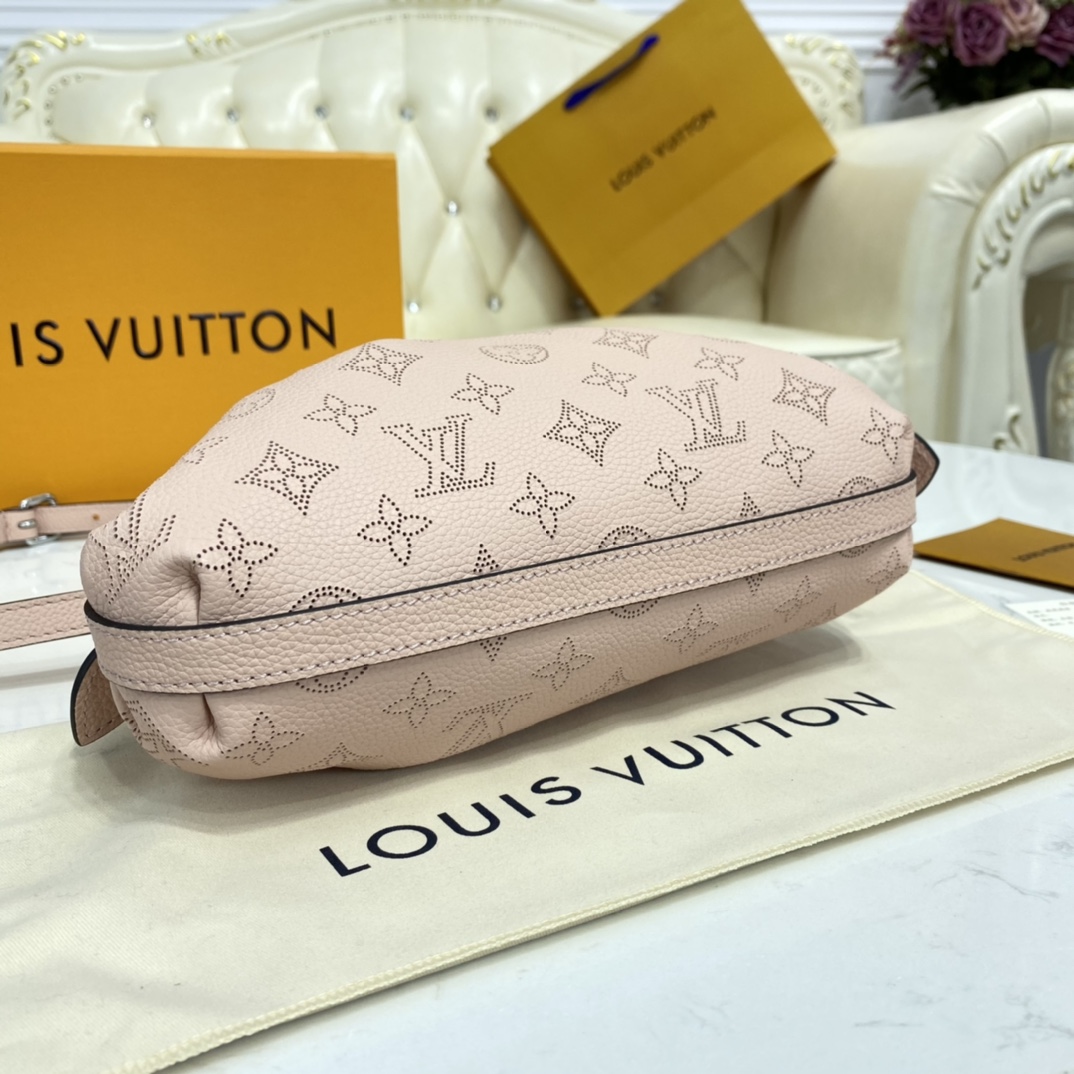 Louis Vuitton SCALA MINI POUCH Handbag Monogram Mahina M80092 Magnolia Pink